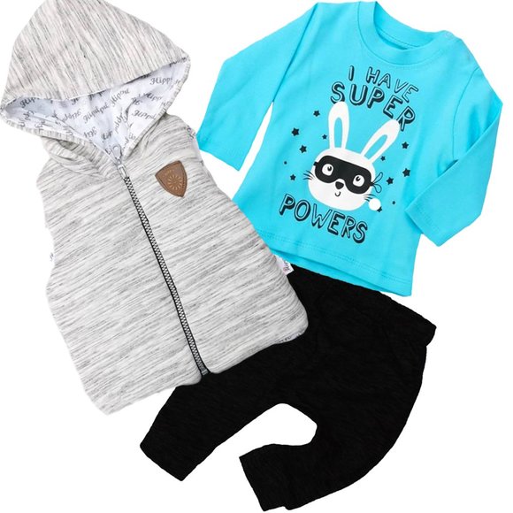 NEW with Tags Baby Clothing 3-Piece Cotton Set for Newborn Baby Girls and Boys - Picture 1 of 4